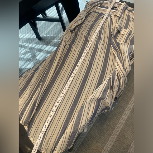 NWT Torrid $65 Stripe Voile Drop Shoulder cotton Shirt Kimono Size 2X - Picture 8 of 9